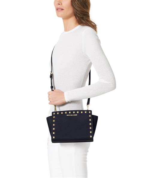 michael michael kors selma medium satchel heritage blue|Michael Kors selma medium messenger.